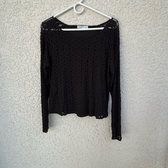 Arizona Jean Company Black‎ Lace Crop Top - Picture 5 of 9